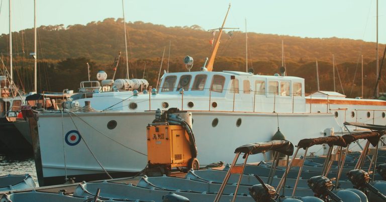 Klassieke jachten aangemeerd in de jachthaven van Hyères in de Provence, Frankrijk